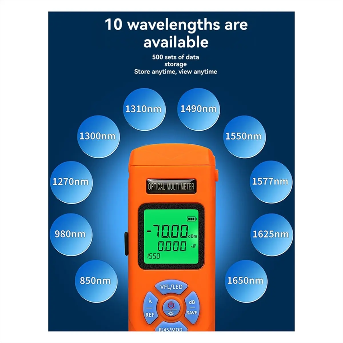 Rechargeable in-One Mini Optical Power Meter Visual Fault Locator Network Cable Test Optical Fiber Tester VFL 30MW