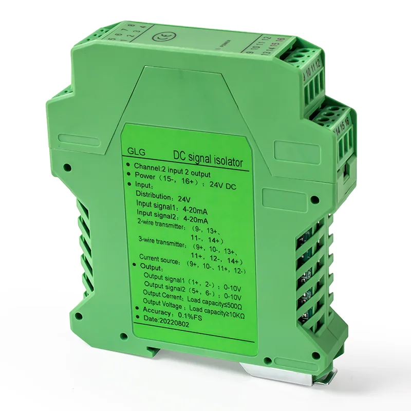 Aislador convertidor de señal 4-20mA 0-10V 0-5V 1 en 1 salida 0-10V a 0-20mA aislador de señal 2 en 4 salida aislador de señal analógica CC