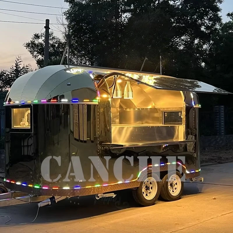 FOODLINE Compact Mobile Food Cart Small Floor Space Movable Casters Street Snack Startup Catering Stall Equipment
