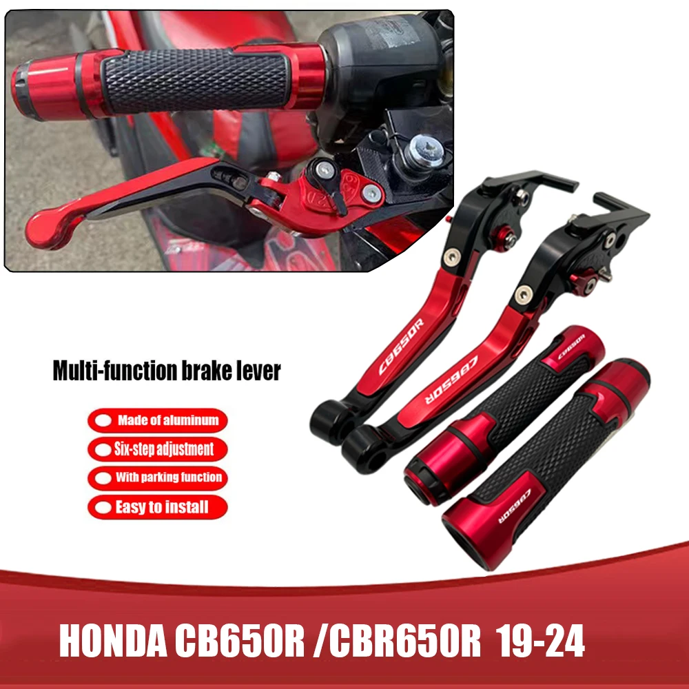 FOR HONDA CBR 650 R CBR650R 2014-2021 2022 2023 2024 Motorcycle Brake Clutch Levers & Handbrake Handlebar Grip Handle Hand Grips