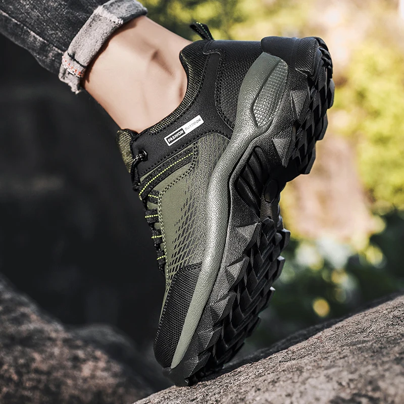 Men Sneakers Hiking Shoes For Men Outdoor Mountain Boots Climbing Sneakers Autumn Winter Shoes image 3