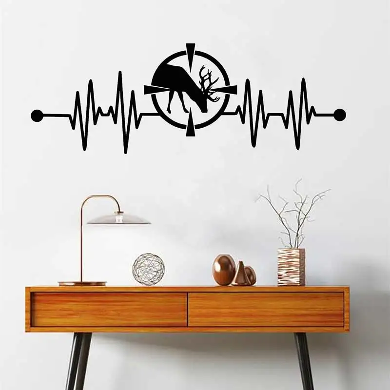 Hunting Lovers Wall Sticker Hunter Sniper Deer Animal Forest Adventure Holiday House Hunting Ground Home Decor Vinyl Wall Decal