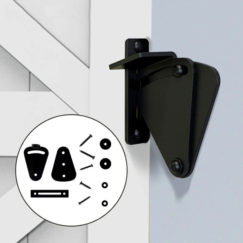 1 conjunto nova fechadura da porta deslizante do celeiro porta de bolso de aço inoxidável garagem e galpão portões de madeira trava ferrolho porta segura acessórios de ferragem