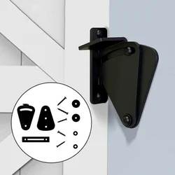 1set New Sliding Barn Door Lock stainless steel Pocket Door Garage and Shed Wood Gates Latch hasp safe door hardware Accessories