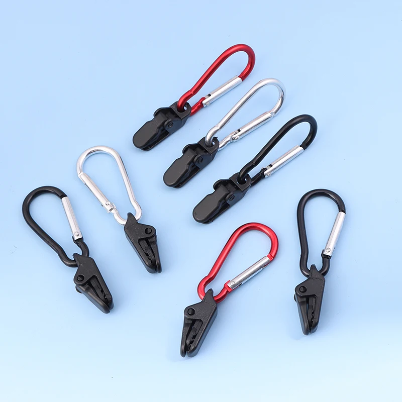 10 Pcs Windproof Clamp Set Survival Grommet Tent Clips Buckle Awning Tarp Fixed Outdoor Camping Tent Accessories Plastic Hook