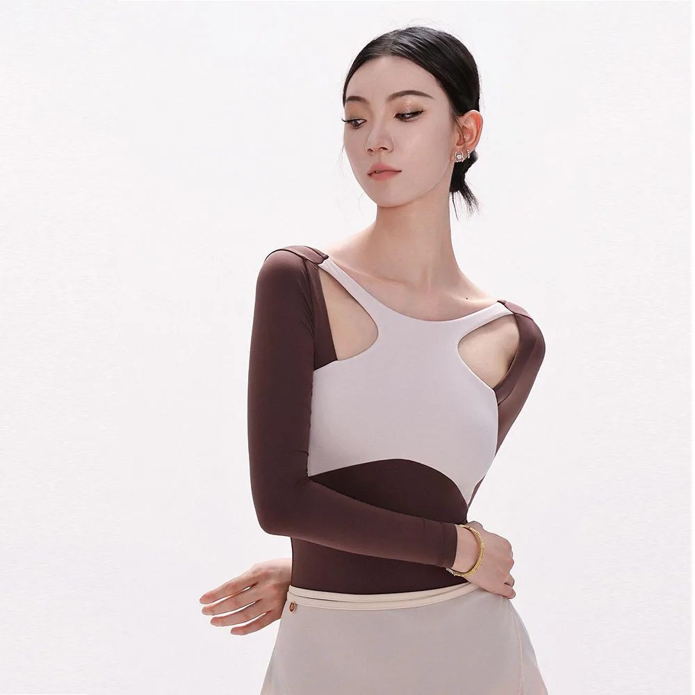 

Балетный купальник для женщин, ажурный ретро-принт, меховой шарик, кружево, гимнастическое представление, комбинезон для воздушной йоги для взрослых