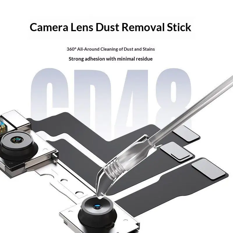 48pcs Camera Portable Lens Cleaner Resin Synthetic Stick Dust Fingerprint Removal For Phone Camera Lens Screen Cleaning Tool
