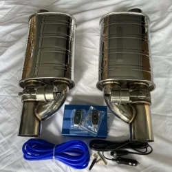 Universal type vacuum exhaust valve muffler, 51/63/76MM Vacuum controller dual remote control left and right air pump