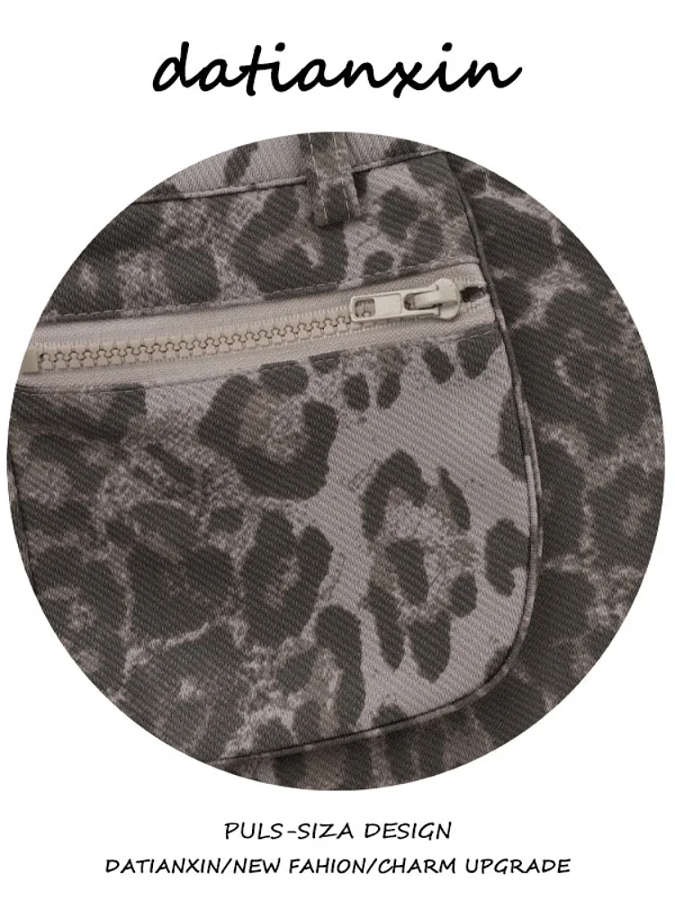 Calças femininas vintage com estampa de leopardo, retrô, streetwear, pernas largas, design boho, casual, pernas largas, calças compridas para mulheres, relaxadas