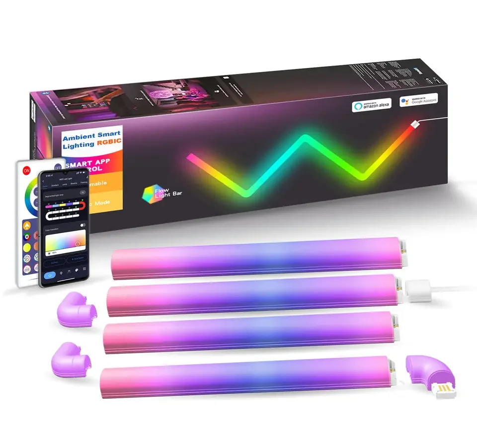 luz de parede inteligente led rgb barra de luz bt wifepp controle sincronizacao musica faca voce mesmo luz noturna tv quarto sala jogos barra decoracao 01