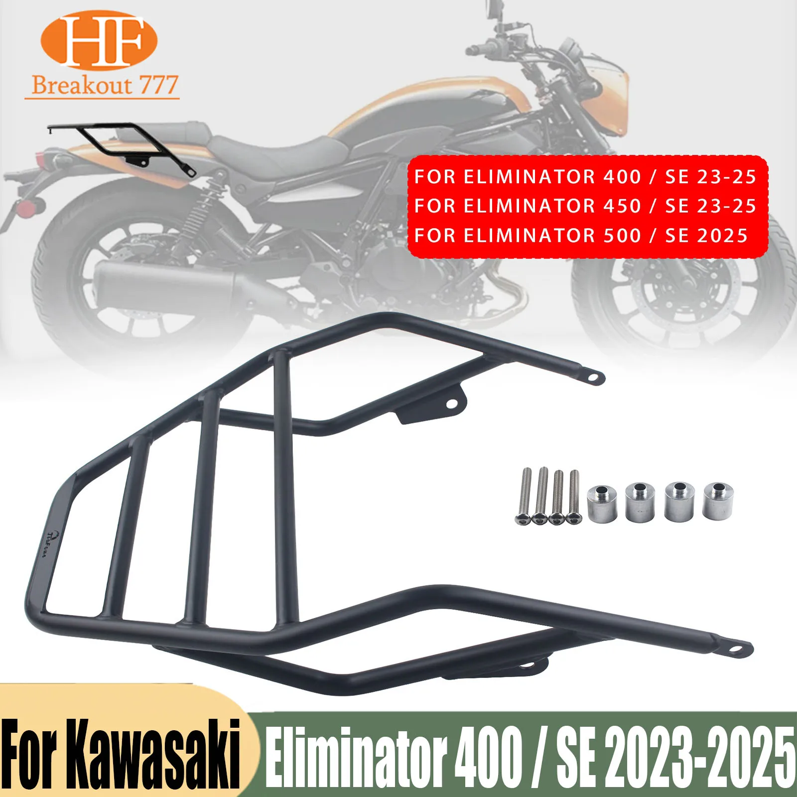 For Kawasaki Eliminator 400 / SE 2023-2025 Motorcycle Tail Rack Suitcase Luggage Carrier Board Luggage Rack Shelf Rear Shelf
