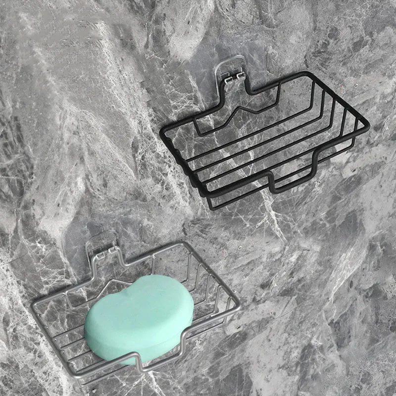 � ​ Seifenhalter aus Edelstahl – verstärkte selbstklebende Halterung, rostfreier Badezimmer-Organizer, Entwässerungsgeschirrständer für Küchenspüle ​ ​ – Detail 7