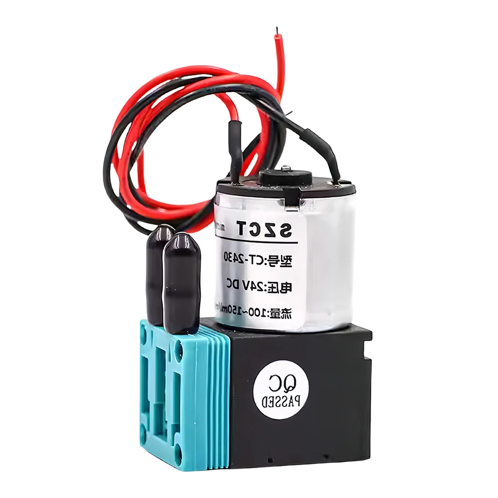 

Мини-мембранный чернильный насос CT-2430 DC 24 В 3 Вт 100–150 мл/мин для растворителей и УФ-чернил