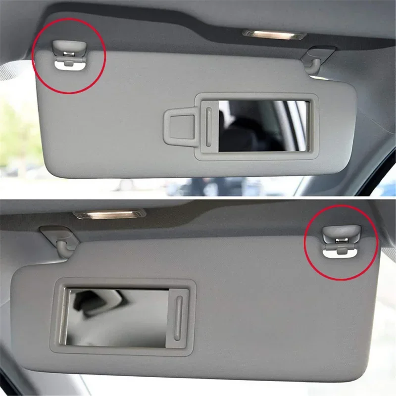 Soporte de Clip para visera de coche, colgador Interior de 2 piezas, color gris, para Audi A1, A3, S3, A4, S4, Allroad A5, S5, Q3, Q5, 8U0857562A