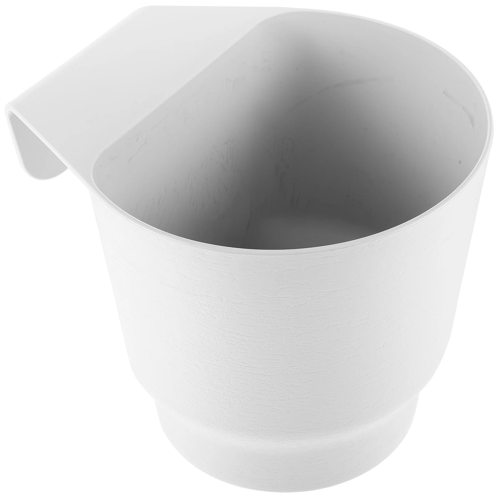 

Hanging Plant Pots Railing Flower Pot Thickened Circular Black Balcony Garden Decor Plastic Durable Display