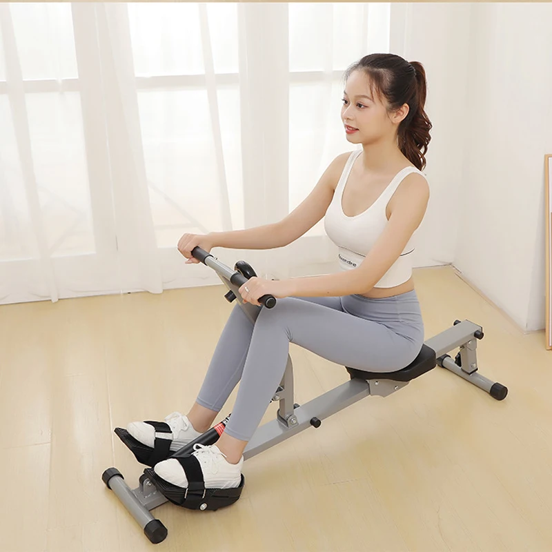 

Household Mini Air Resistance Magnetic Control Seated Paddling Machine Folding T Bar Rowing Machine for Aerobic Stroke Exercise