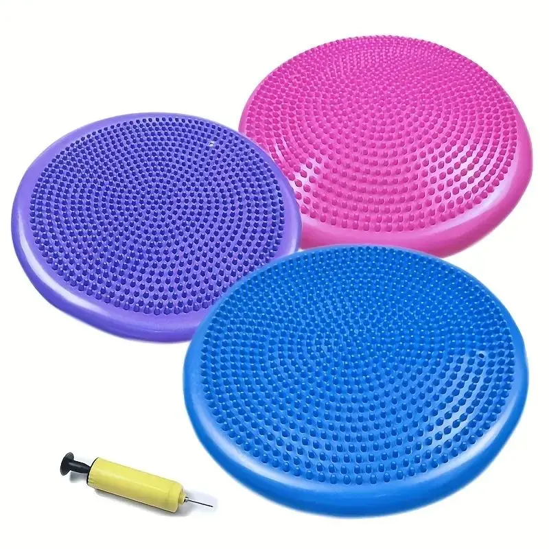 Balance Pad Yoga Massage Seat Cushion Thickened Explosion-Proof Balance Ball Inflatable Massage Seat Cushion Balance Plate