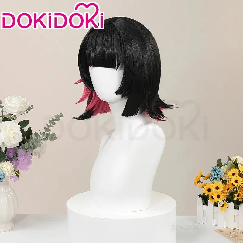 

a7d@Bear's Den IN STOCK Game Zenless Zone Zero DokiDoki Women Short Black Red Wig Ellen Joe Cosplay New 2025a7d@