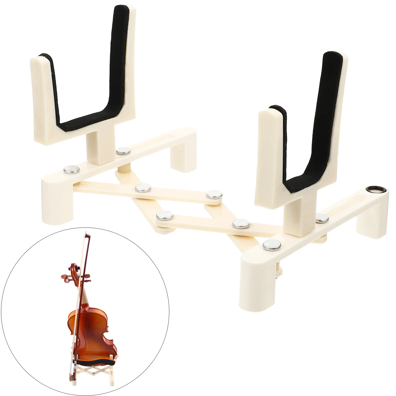 

1 pc Violin Display Stand Telescopic Portable Sturdy Pu Violin Storage Rack Frame For Storage