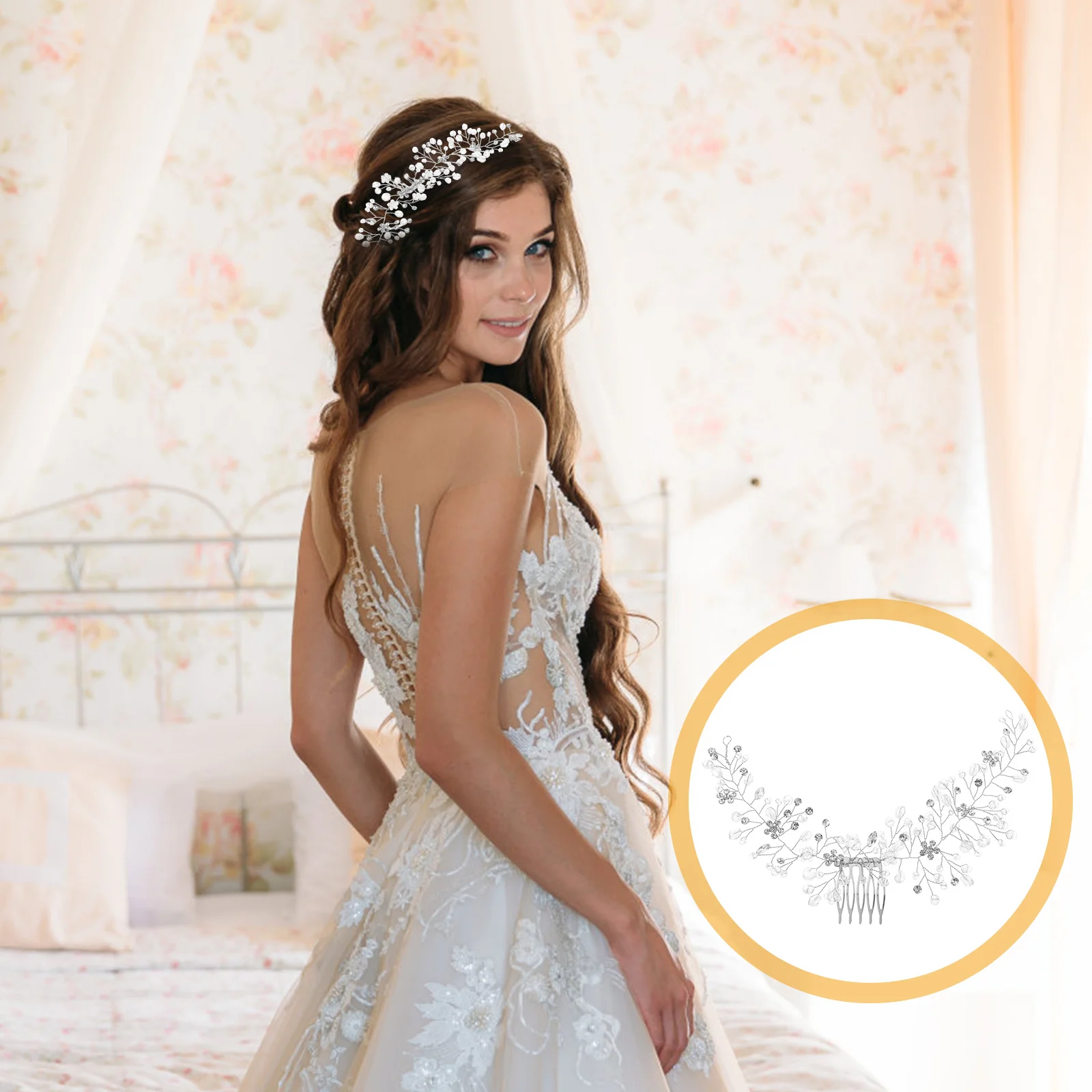 

Элегантные свадебные аксессуары для волос со стразами, свадебные аксессуары для волос, головной убор для невесты, выпускного вечера, банкета, свадьбы, головной убор