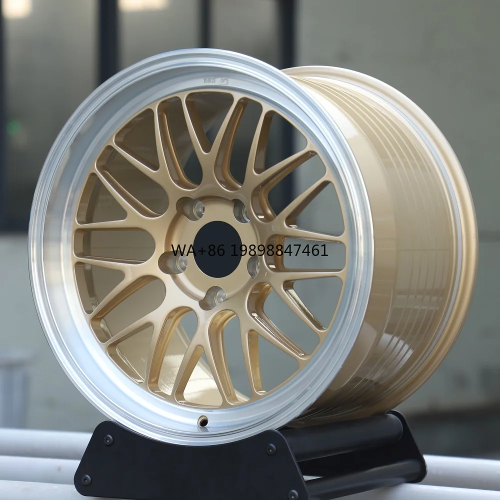 

HTOR Deep Dish Concave High Quality Gold Polished 15-24 Inch Custom Alloy Forged Wheels 6061-T6 5X112 for Golf Coopers 911 M550