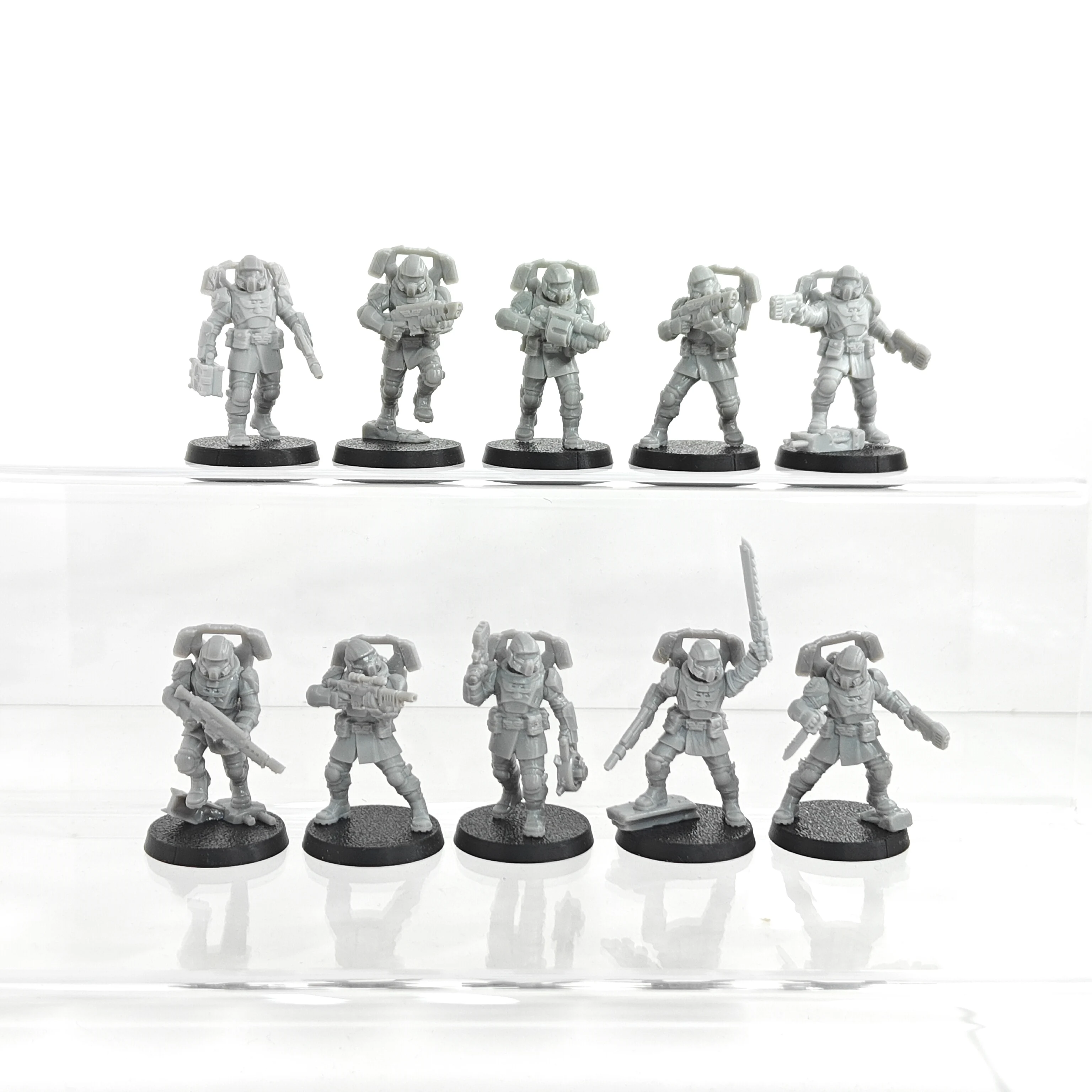 مجموعات المرآب المناورات (10 أرقام) مجموعات الراتنج الشكل غير مصبوغ المنمنمات KT335 #2