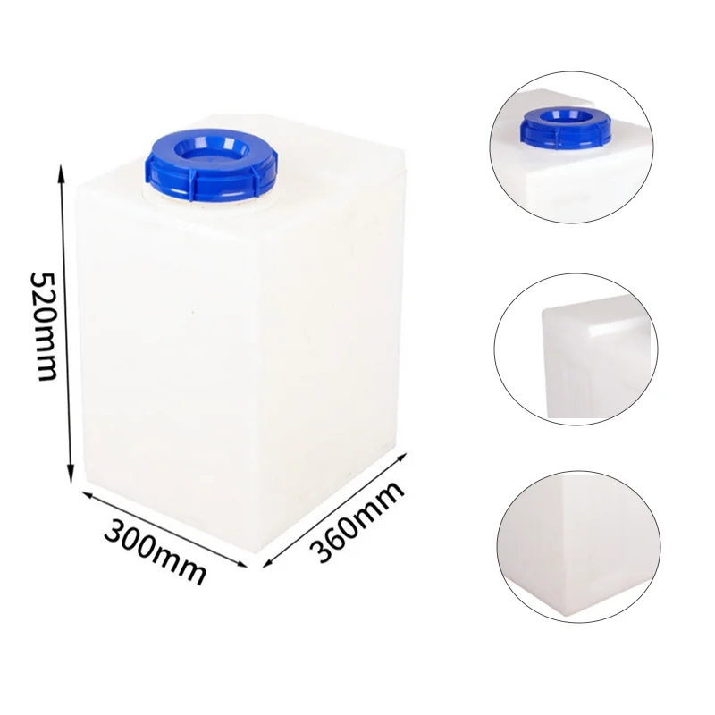 Large Capaci Square Plastic RV Water Tank 50L-100L Outdoor Travel Drinking Water Storage Container for Trailer Boat Yacht