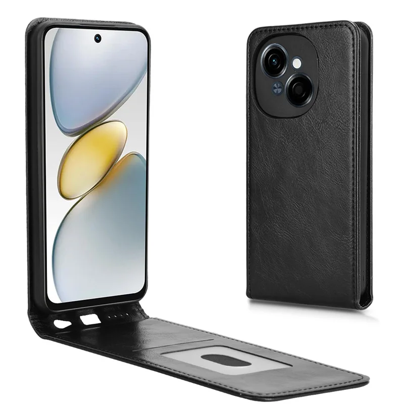 For Tecno Spark Go 2025 Go1 Business Flip Vertical Case Retro skin-friendly Full Cover Card Holder For Tecno Pop 9 4G Phone Bags