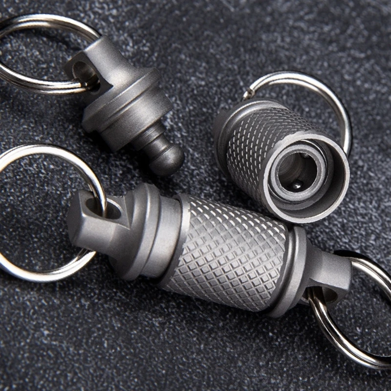 Alloy Rotate Buckle Keychain Portable Multifunctional Men Outdoor Tool