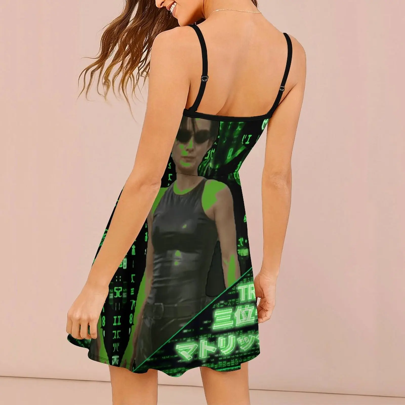 Sexy  Woman's Dress Dresses Trinity The Matrix  Essential Women's Sling Dress Premium Cocktails Humor Graphic