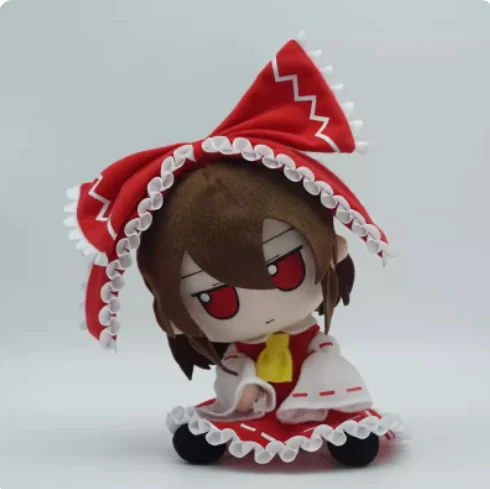 Figura bonita de Anime TouHou Project Hakurei Reimu, Cosplay de chica sentada, almohada Kawaii, regalos