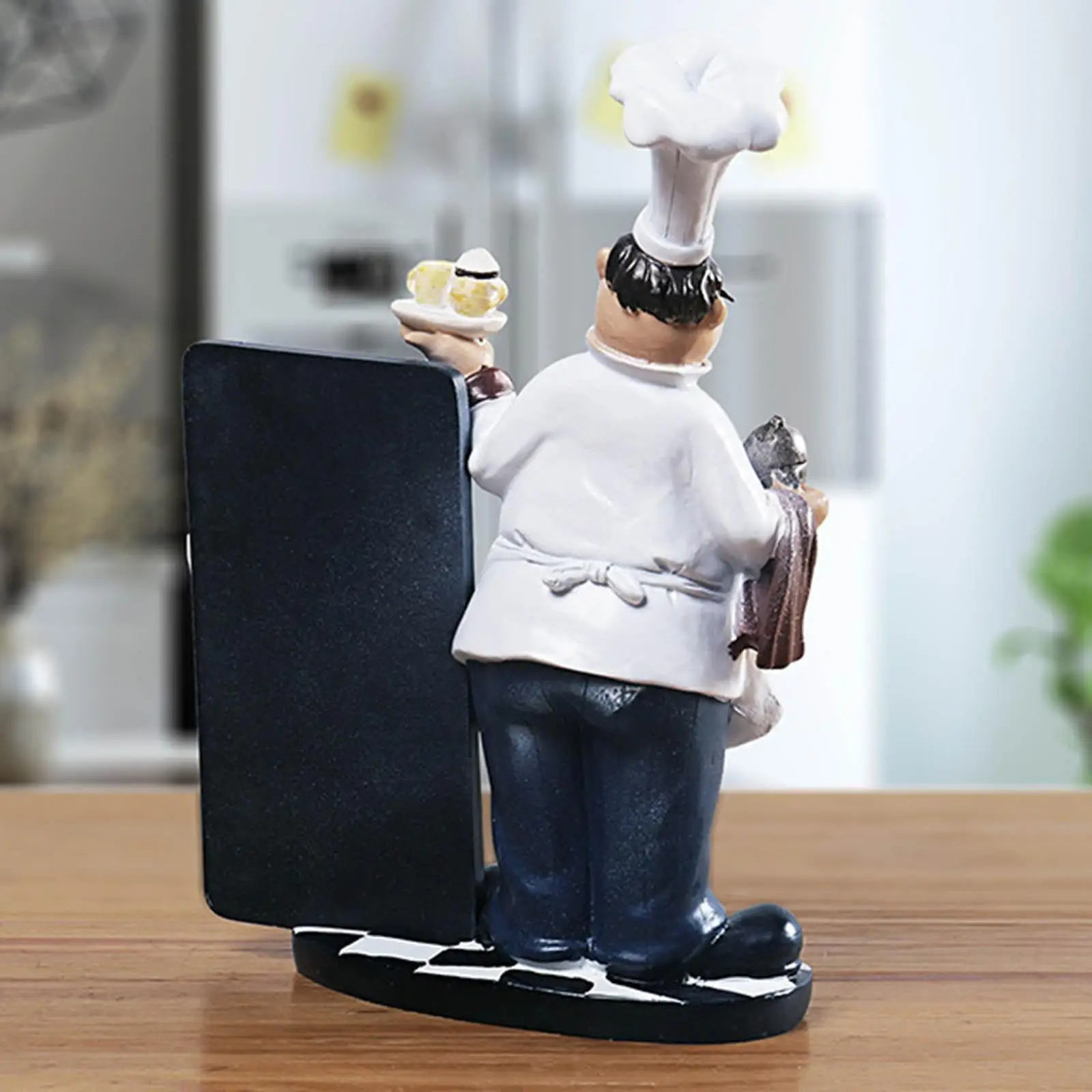 Figurine Message Board with Tray Ornament for Counter Top Shop