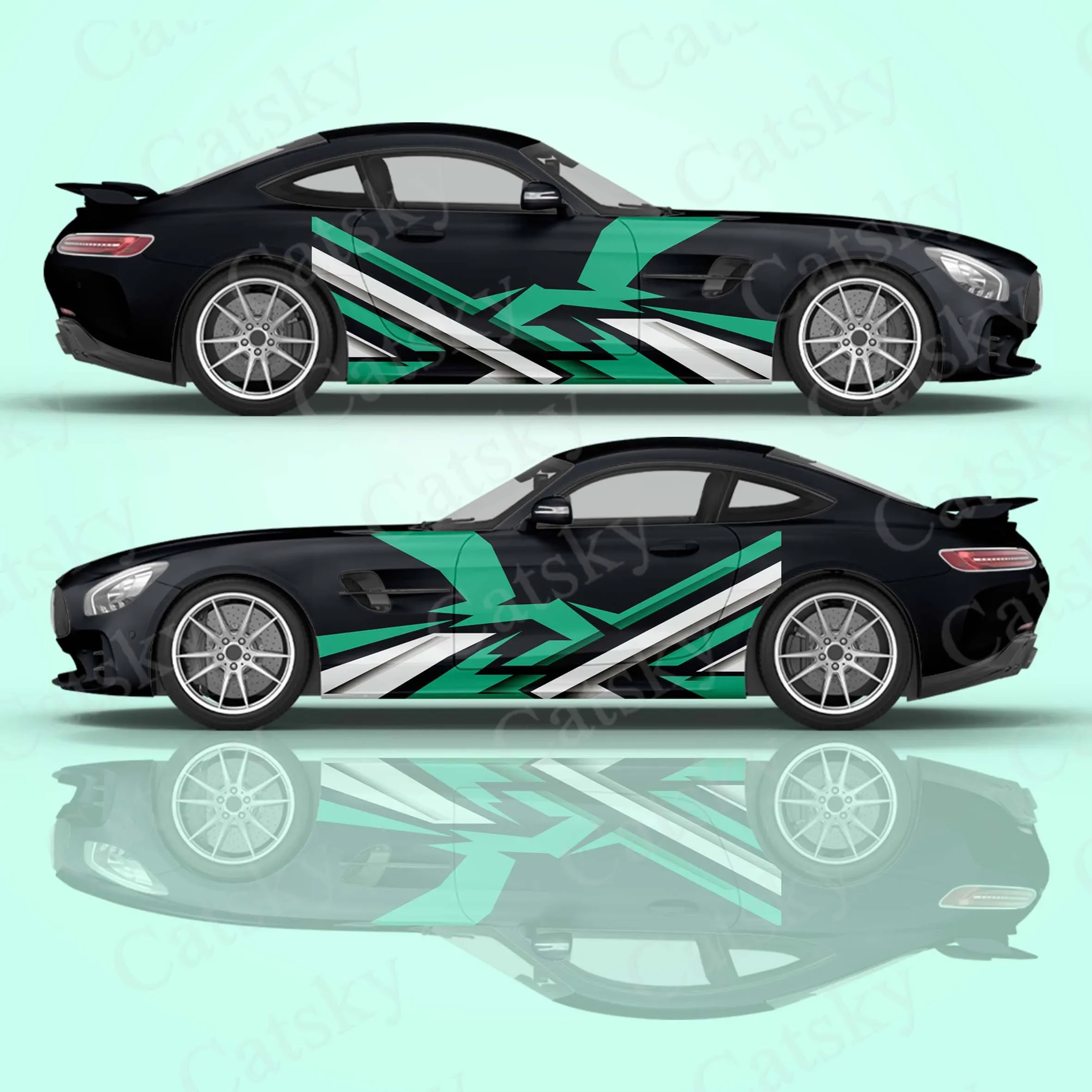 Colorful Lightning 2pcs/Set Car Sticker for Universal Large  Car Sticker for Univers, Car Stickers on The Left and Right Sidesal