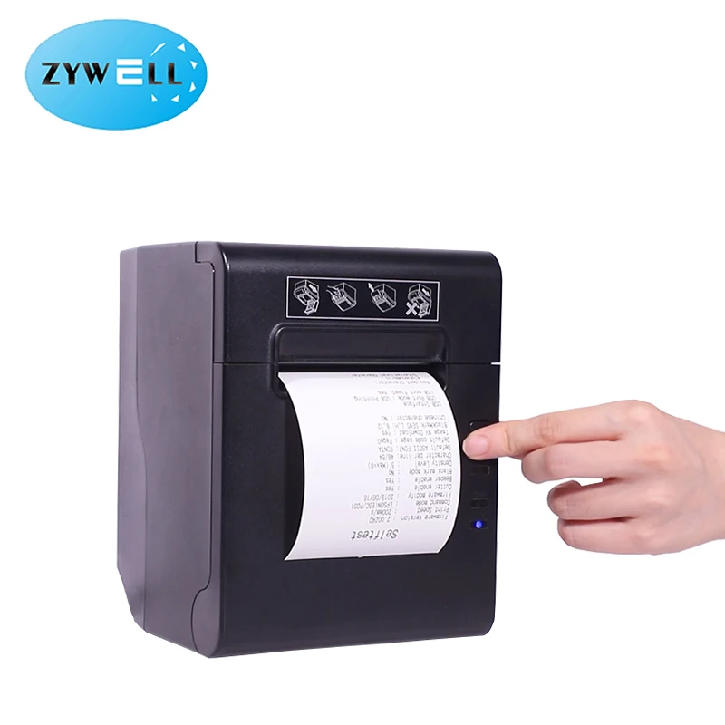 ZY808 Inkless 3inch white receipt printer 80mm bluetooth thermal ticket printer impresora trmica