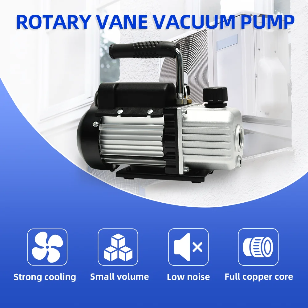FY-1H-N Vacuum Pump Mini Laboratory Rotary Vane Air Conditioning Maintenance HVAC Pump