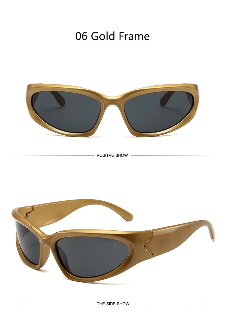 Y2k neue Punk Sport Sonnenbrille für Männer Frauen Luxusmarke Designer Sonnenbrille Herrenmode Vintage Sonnenbrillen UV400 Brille Brillen – Detail 30