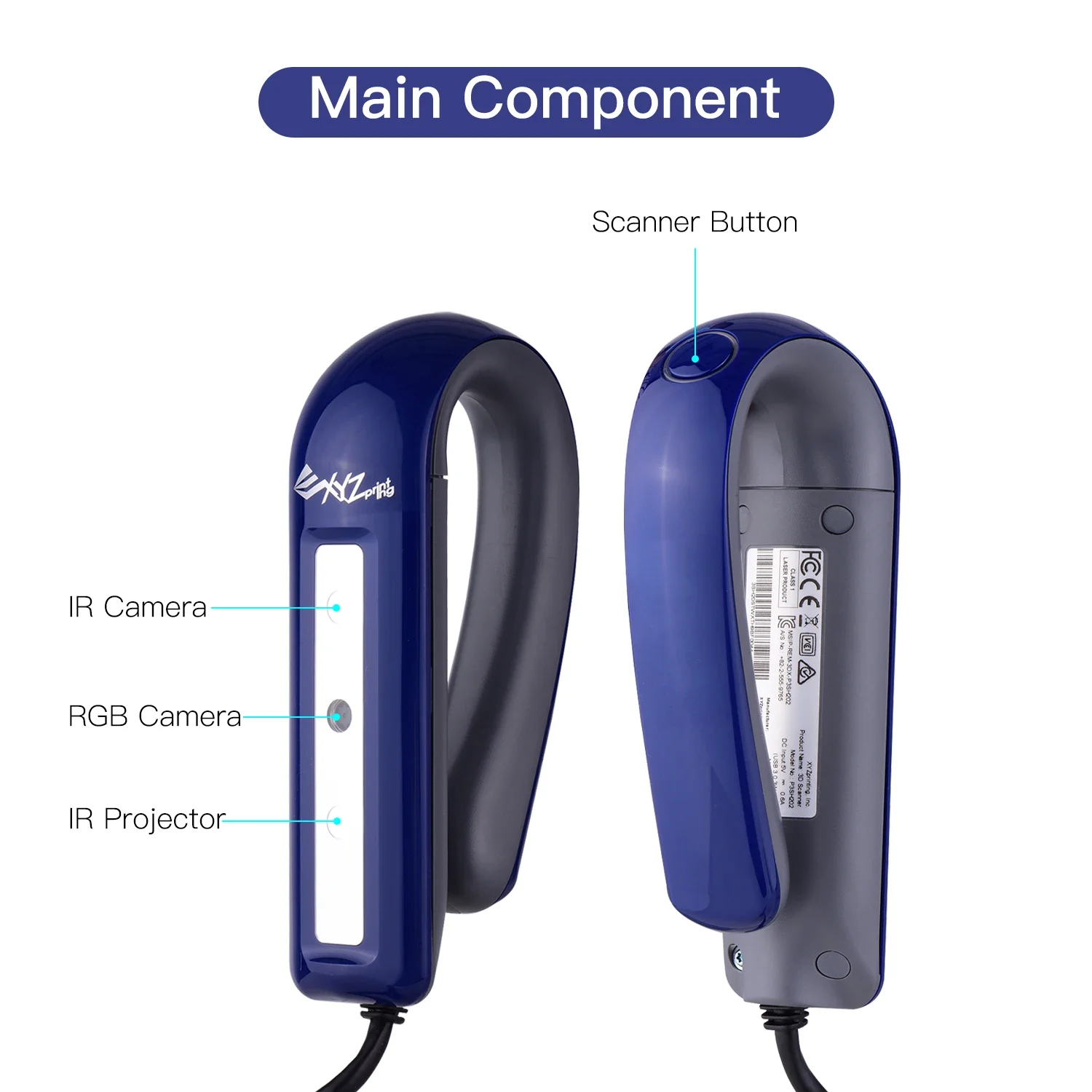 Popular Laser 3d Scanner XYZ for Face Body 3d printing Handheld For Reverse Engineering