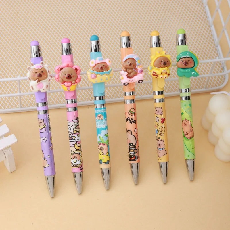 

36PCS/ лот KAWAII CAPYBARA гель Пен мило 0,5 мм черные чернила нейтральная ручка подарок канцелярские принадлежности канцелярские школьные принадлежности
