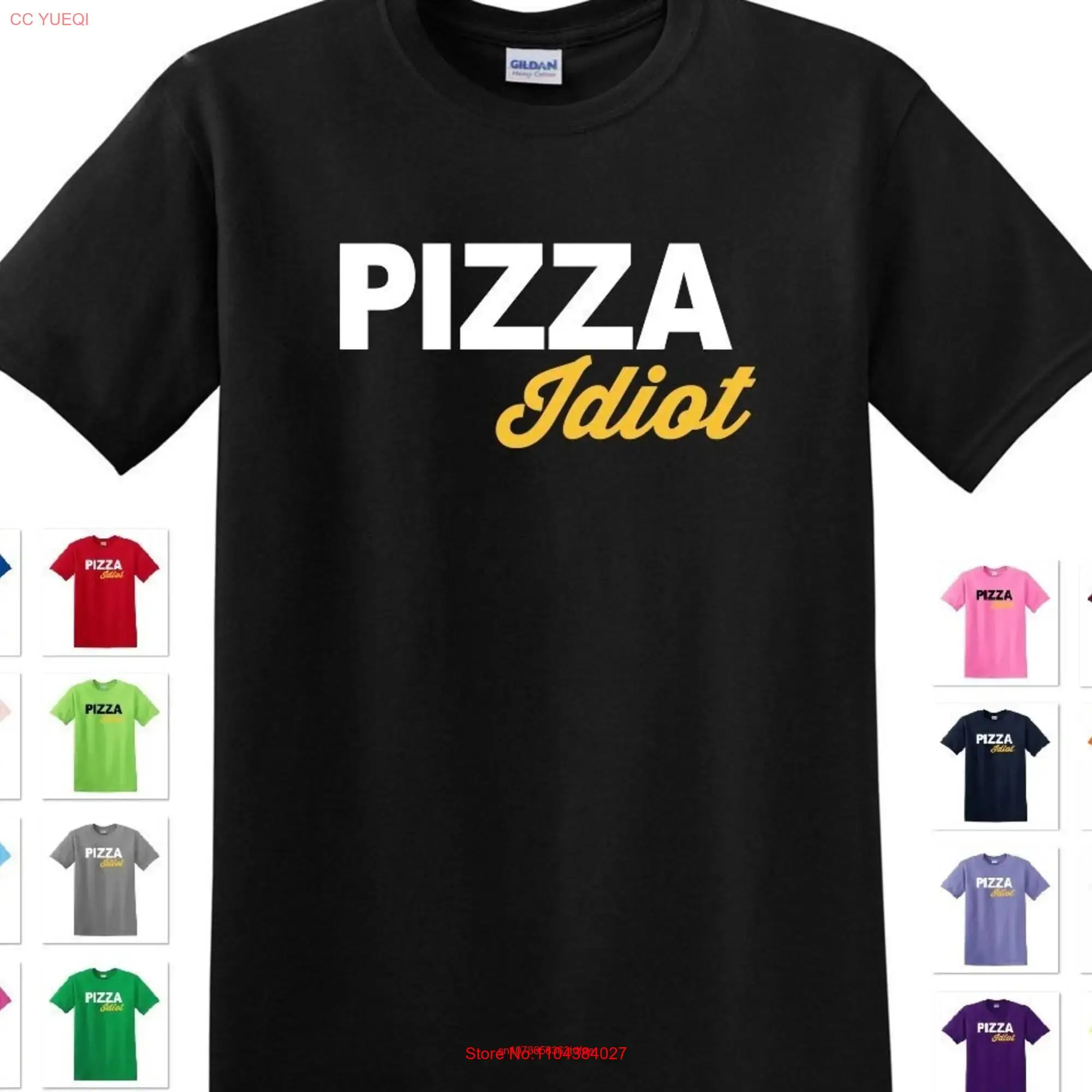 PIZZA IDIOT Caesars Little Genius Parody Funny Joke Gag Comical T shirt long or short sleeves