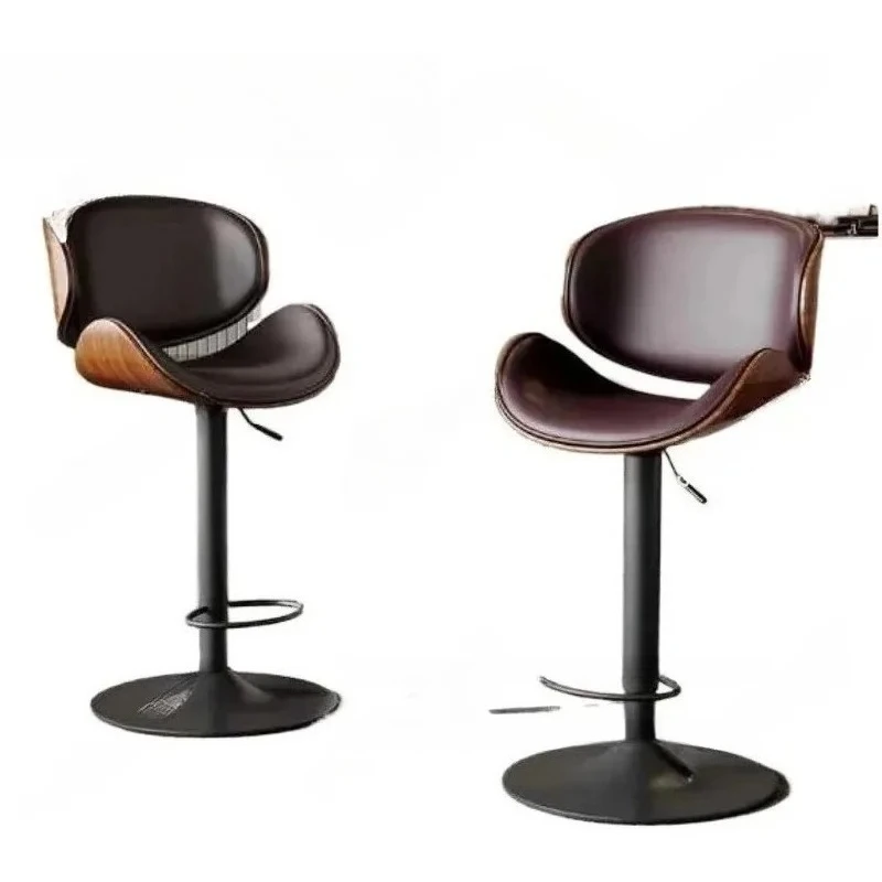 Suitable for Modern luxury home bar chair with high stool and swivel backrest, elegant furniture set