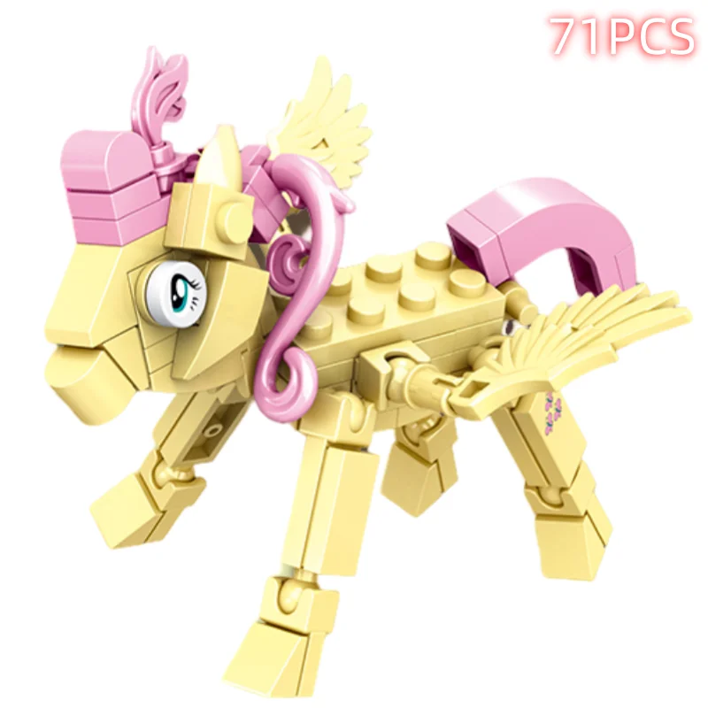 Pony War-Mini MODELO DE figura de acción Kawaii, bloques de construcción compatibles con Zoon, ciudades de Anime, Navidad, Halloween, juguetes de cumpleaños, regalos