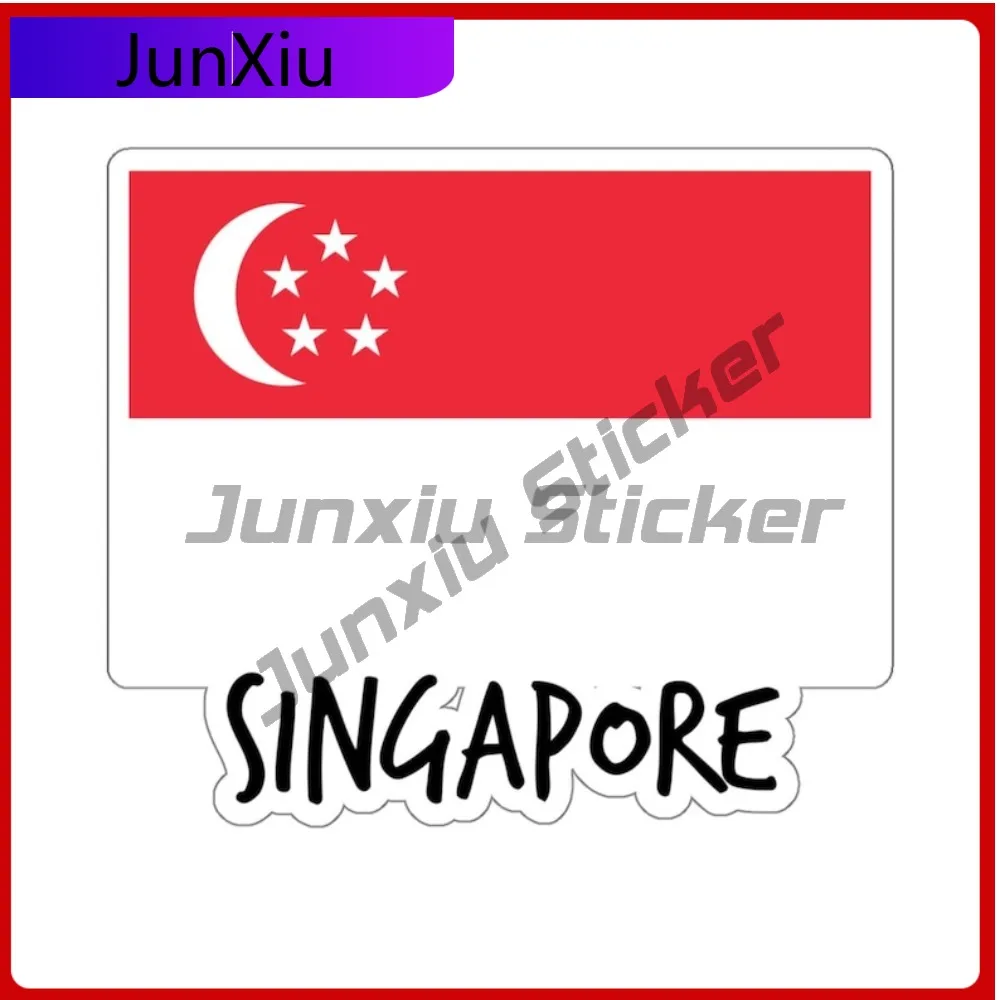 

Singapore Flag Travel Sticker Waterproof Decoration Decals For Car Windows Windshield Luggage Kayak Suv Scrapbook Luggage Decal