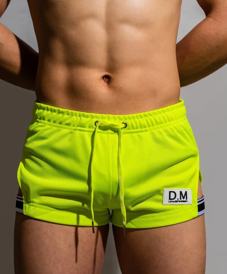 Men's Home Pants Low Waist Fashion Underwear Shorts Simple Tie Polyester  Four Corners Casual Boxer Pants