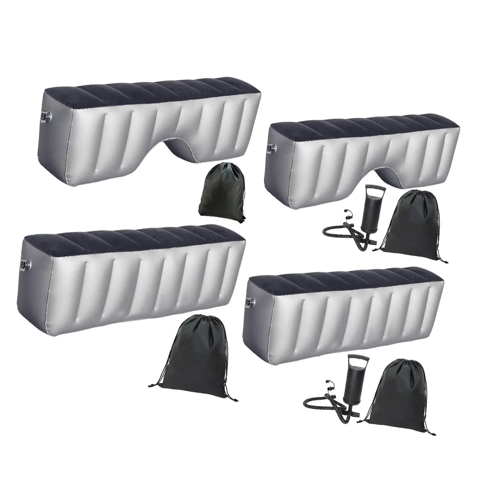 Travel Inflatable Car Mattress Back Seat Filler Air Bed Camping Gap Cushion Pad Portable for Comfortable Road Trips