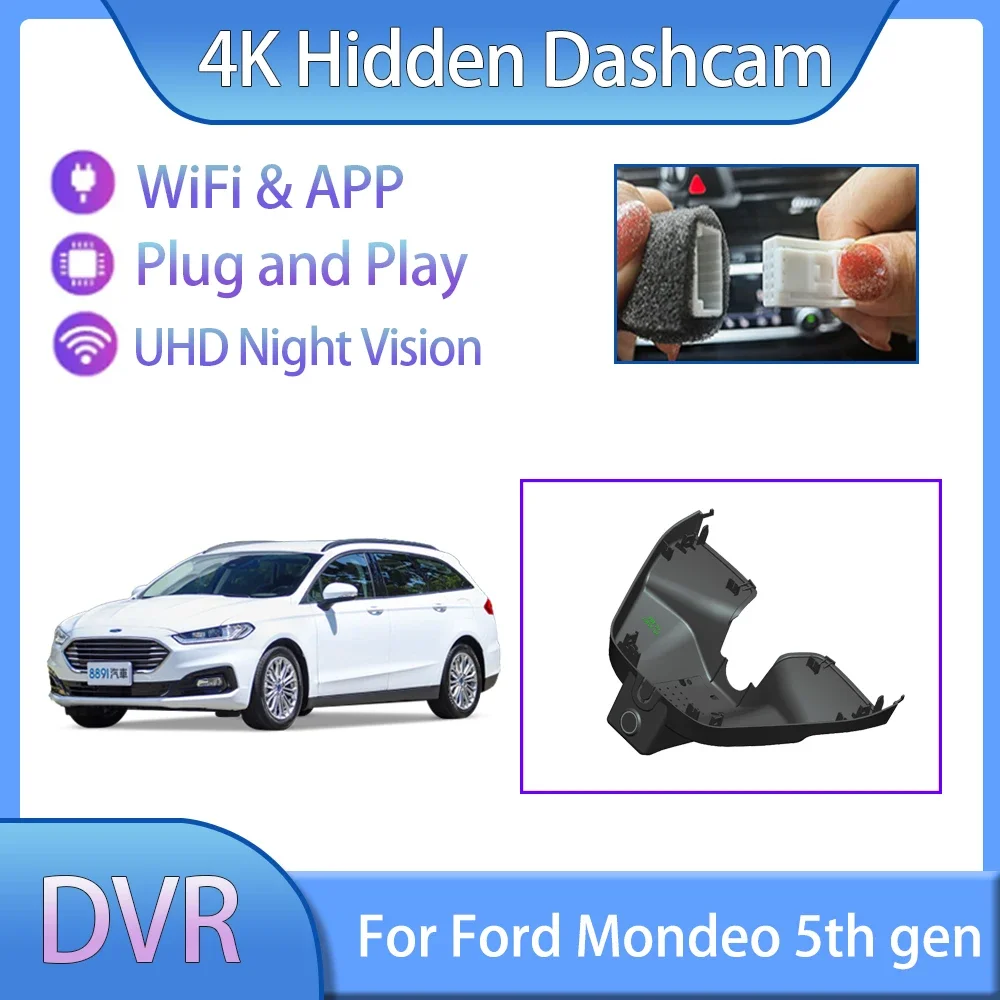 

For Ford Mondeo Taurus 5th Gen 2022 2023 2024 Plug And Play HD DVR Video Recorder Front And Rear Cameras Car Auto Accessories