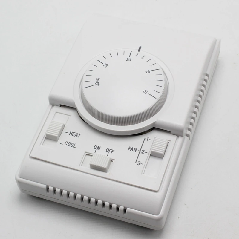 MT01 220VAC Room Mechanical Thermostat Air Conditioner Fan Coil Thermostat Temperature Controller Warm Vogue