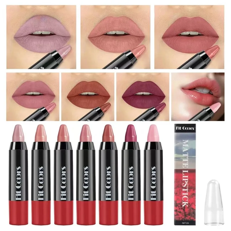 Zestaw szminek Lip Tint Pen Sexy Red Lip Stick Makeup Długotrwały wodoodporny nieprzywierający kubek 8-kolorowe szminki Kosmetyki w długopisie