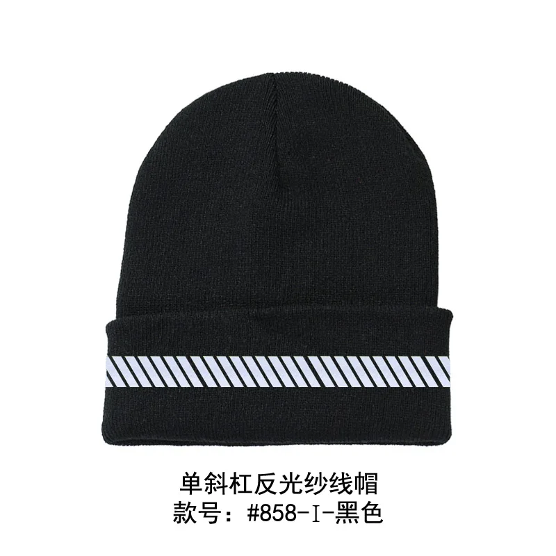 Glow in Dark Noctilucent Reflective Knit Hat Safety Beanies Men Women High Visibility Beanie Neon Winter Knit Caps, image 23