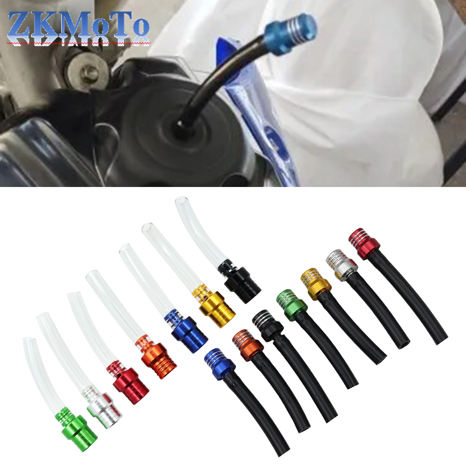 

Motorcycle Gas Fuel Cap Single Way Valves Vent Breather Hoses Tubes For Motocross ATV Quad Dirt Pit Bike Fuel Tank Breather Pipe