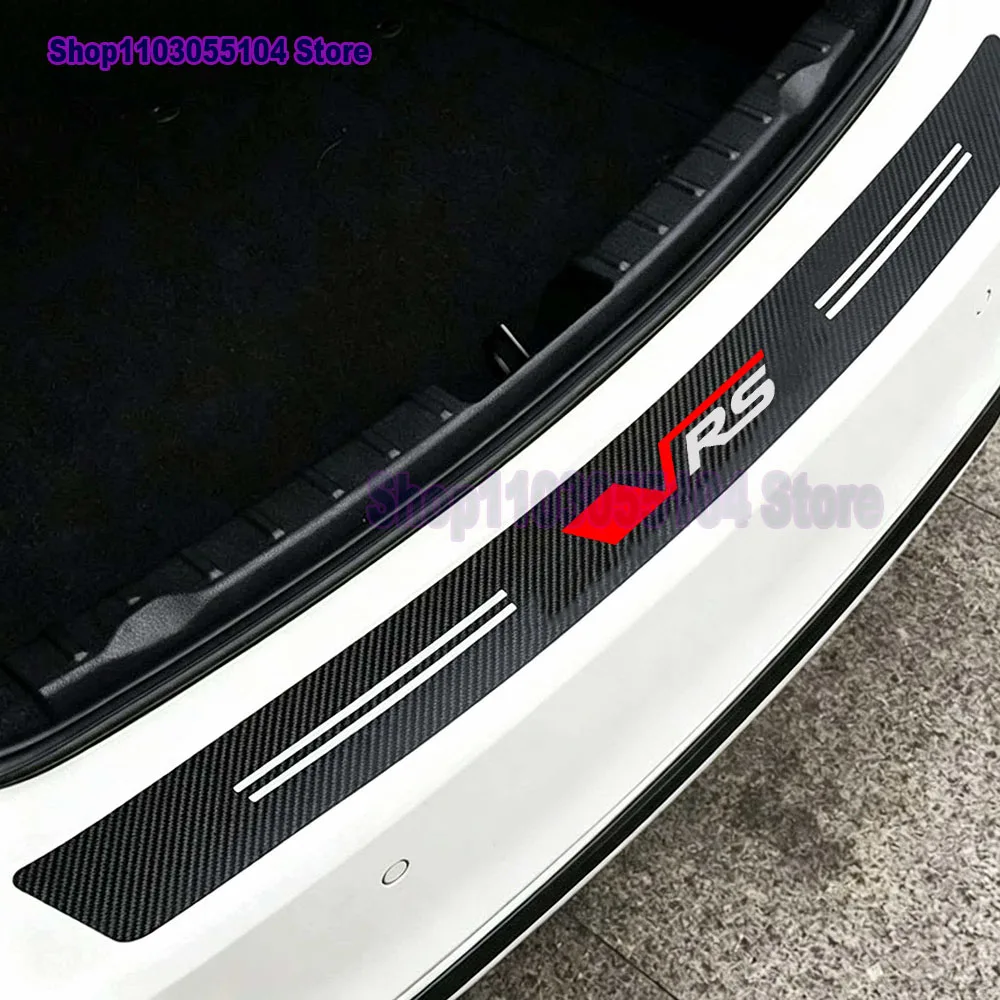 1pc Carbon Fiber VRS Car Rear Trunk Sticker For Kamiq Octavia Kodiaq Rapid Superb Fabia Karoq Scala 1 2 3 a5 a7 RS MK1 MK2 MK3